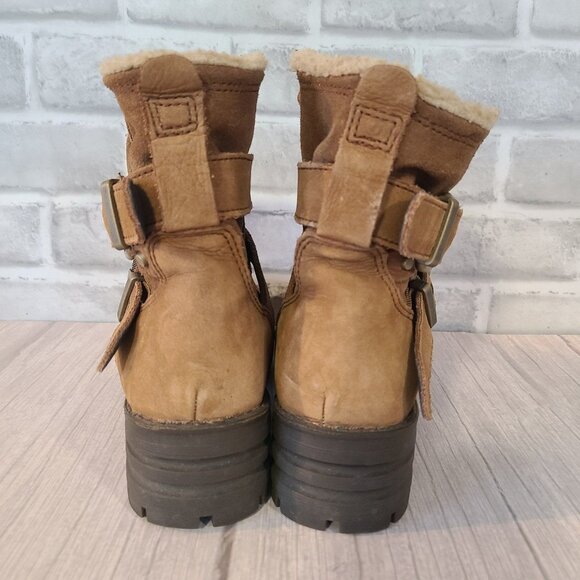 Caterpillar CAT Women's Jory Combat Boots Brown Suede Leather US Size 7.5 - Picture 5 of 8